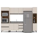 Ver imagem 3 de Armário de Cozinha Modulada Completa 5 Peças 306,8cm sem Tampo 250031 Koya Politorno Móveis