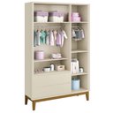 Ver imagem 5 de Guarda-Roupa Retrô 3 Portas Classic New Fosco com Madeira - Reller