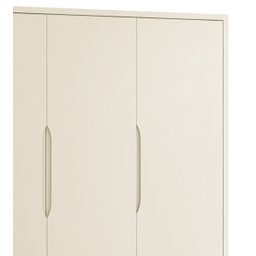 Guarda-Roupa Retrô 3 Portas Classic New Areia Fosco com Madeira - Reller - 4