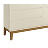 Guarda-Roupa Retrô 3 Portas Classic New Areia Fosco com Madeira - Reller - 3