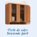 Ver imagem 5 de Paneleiro 4 Portas 70cm 2 Portas em Vidro Fumê Espaço para Forno Itafriz Itatiaia Marrom/Cinamomo/Off White