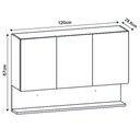 Ver imagem 5 de Armário Aéreo 120cm 3 Portas Lina K02 Supremo/Freijó - Mpozenato