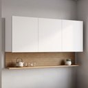 Ver imagem 1 de Armário Aéreo 120cm 3 Portas Lina K02 Supremo/Freijó - Mpozenato