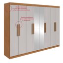 Ver mais imagens de Guarda Roupa Casal Grande 8 Portas com Espelho Dubai Amêndoa/Off White