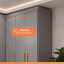 Ver imagem 4 de Guarda Roupa de Canto Modulado Madrid 5 Portas MDP Cinza Maxel Móveis