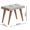 Ver imagem 3 de Banqueta Puff Banco Decorativo Pés Madeira Assento Sala