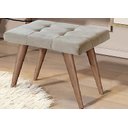 Ver imagem 1 de Banqueta Puff Banco Decorativo Pés Madeira Assento Sala