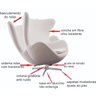 Poltrona Egg Arne Jacobsen Bicolor Base Aluminio Relax com Trava, 100% Nacional Movelaria Toigo - 2