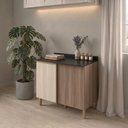 Ver imagem 3 de Balcão de Canto com Tampo Kali Premium 1 Porta 1 Prateleira MDF 88.5cm Carvalho Toq Bianco Nicioli