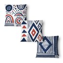 Ver imagem 1 de Kit 3 Capas de Almofada 43x43cm - Étnico - Tecido Veludo 100% Poliéster
