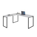 Ver imagem 2 de Mesa Em L Diretor 150X150X75Cm Branco Chess / Est.Preta