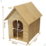 Casinha de Cachorro De Madeira Sem Pintura Simples Pequena n2 - 3