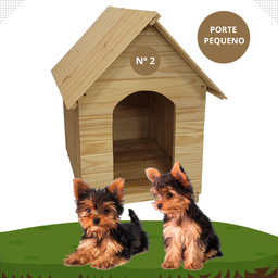 Casinha de Cachorro De Madeira Sem Pintura Simples Pequena n2 - 2