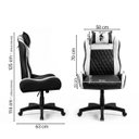 Ver imagem 3 de Cadeira Gamer Speed Ergonômica Reclinável Giratória Escritório Home Office Preto e Branco