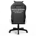 Ver imagem 6 de Cadeira Gamer Speed Ergonômica Reclinável Giratória Escritório Home Office Preto e Branco