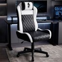 Ver imagem 1 de Cadeira Gamer Speed Ergonômica Reclinável Giratória Escritório Home Office Preto e Branco