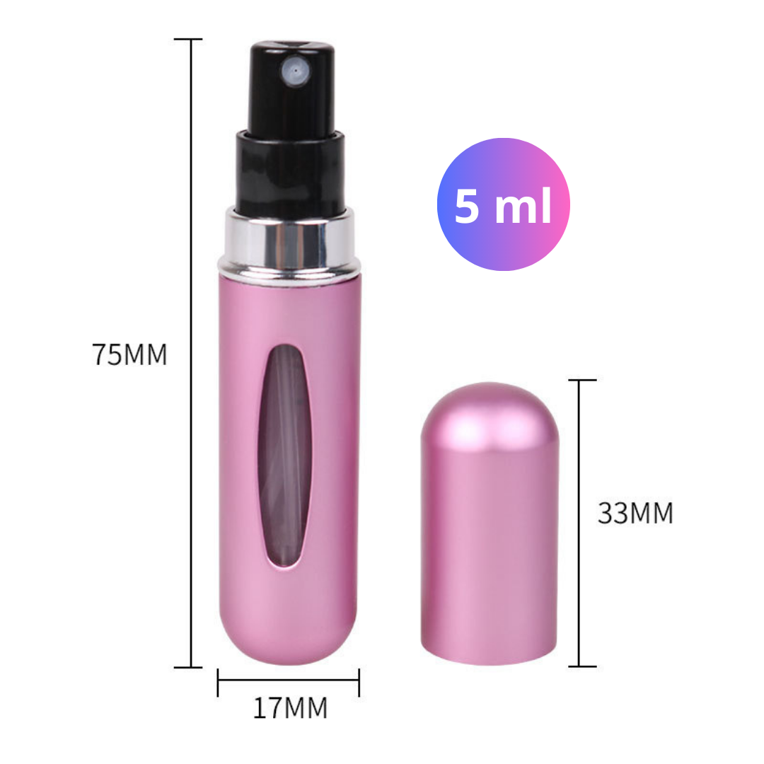 Frasco Spray recarregável portátil porta Perfume escolha Cor:Azul Metálico - 4