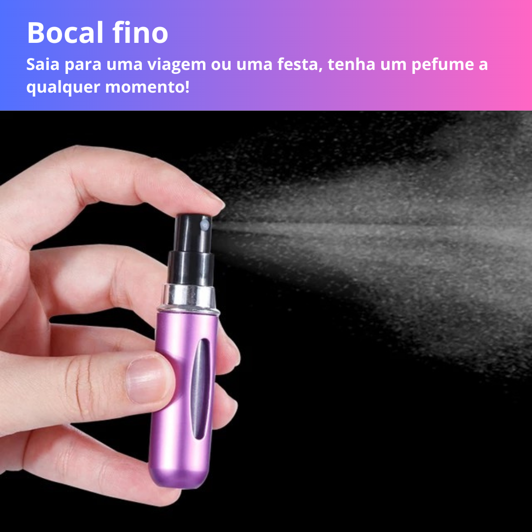 Frasco Spray recarregável portátil porta Perfume escolha Cor:Azul Metálico - 3