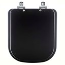 Ver imagem 1 de Assento Sanitário Soft Close Quadra Preto Fosco para Vaso Deca