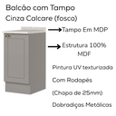 Ver imagem 5 de Bancada e Balcao Gourmet 146 Cm Ce818 Americana Cinza Calcare Henn
