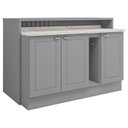Ver imagem 1 de Bancada e Balcao Gourmet 146 Cm Ce818 Americana Cinza Calcare Henn