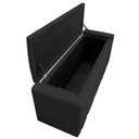 Ver imagem 4 de Calçadeira Baú Solteiro 90 Cm Para Cama Box Corano Preto
