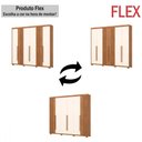 Ver imagem 3 de Guarda-roupa Casal Norton 6 Portas 4 Gavetas Flex Nature/off White - Henn