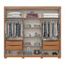 Ver imagem 4 de Guarda-roupa Casal Norton 6 Portas 4 Gavetas Flex Nature/off White - Henn
