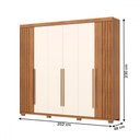 Ver imagem 5 de Guarda-roupa Casal Norton 6 Portas 4 Gavetas Flex Nature/off White - Henn