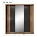 Ver imagem 3 de Guarda Roupa Casal Moema Amêndola Nude Flex com Espelho e Pés e Cômoda Sintra com Pés Amêndola Touch