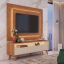 Ver imagem 1 de Rack com Painel para TV até 58 Polegadas com LED 100% MDF Pés em Madeira Maciça Austria