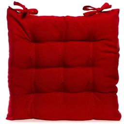 Assento para Cadeira 40x40 Cm Tecido Oxford Liso 100% Poliéster Várias Cores:vermelho - 1