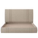 Ver imagem 3 de Cama Queen Flutuante com Cabeceira 160cm Astra S04 Linho Bege - Lyam Decor