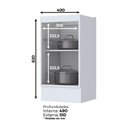 Ver imagem 3 de Balcão para Cozinha 40 cm 01 Porta Nova York