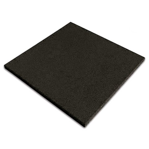 Piso de Borracha Impact Play 16mm - Kit 200 Placas 50x50cm (50m²) - Preto