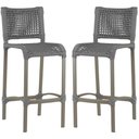 Ver imagem 1 de 2 Banquetas Haiti em Corda Náutica Alumínio Balcão Edícula Cozinha Trama Original