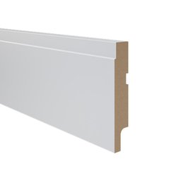Rodapé de mdf Durafloor Essencial E-06 Branco Polar 10cm x 18mm x 2,1m - 1