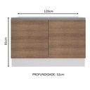 Ver imagem 3 de Balcão de Pia Acordes Glamy MDF 2 Portas Rustic Madesa