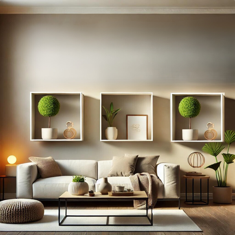 Nichos Prateleira Decorativa Kit 3 Peça 30x30x10 Cubo Sala Quarto