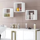 Ver imagem 3 de Nichos Prateleira Decorativa Kit 3 Peça 30x30x10 Cubo Sala Quarto