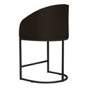 Ver imagem 3 de Poltrona Banqueta Decorativa Luxo Mia Suede Base Metal Preta - Estopar Poltrona Mia Suede Marrom