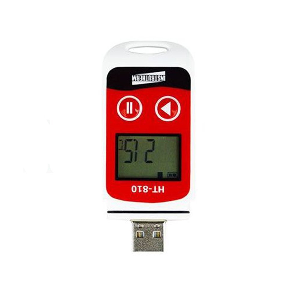 Kit 2 Datalogger Digital Temperatura Armazenamento 32000 Dados Medição °C °F Usb Windows Ht-810 Port - 5