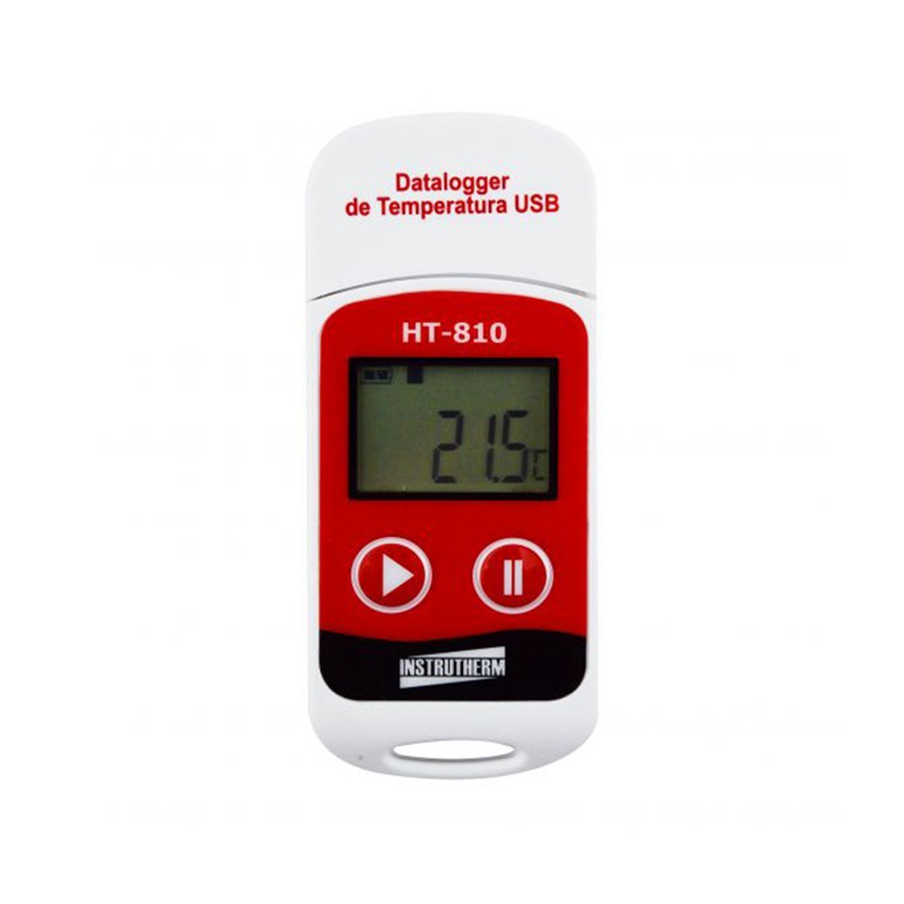 Kit 2 Datalogger Digital Temperatura Armazenamento 32000 Dados Medição °C °F Usb Windows Ht-810 Port - 2