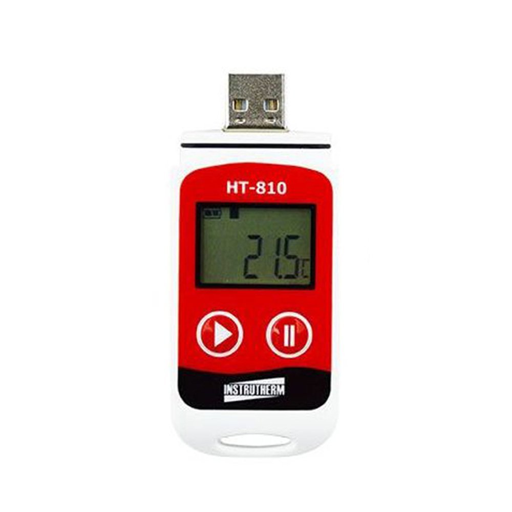 Kit 2 Datalogger Digital Temperatura Armazenamento 32000 Dados Medição °C °F Usb Windows Ht-810 Port - 3