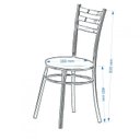 Ver imagem 7 de Conjunto Mesa Redonda Tampo de Vidro e 4 Cadeiras Assento Estofado 