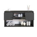 Ver imagem 5 de Gabinete Banheiro Suspenso 110cm 2 Gavetas 1 Porta e Nicho sem Cuba Grafite BL9290