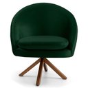 Ver imagem 6 de Poltrona Base Madeira Rafa B-303 Veludo Verde Musgo