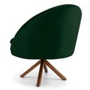 Ver imagem 2 de Poltrona Base Madeira Rafa B-303 Veludo Verde Musgo