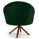 Ver imagem 4 de Poltrona Base Madeira Rafa B-303 Veludo Verde Musgo