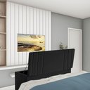 Ver imagem 1 de Calçadeora Baú Recamier Solteiro 100CM Grécia Courino Preto - D A DECOR